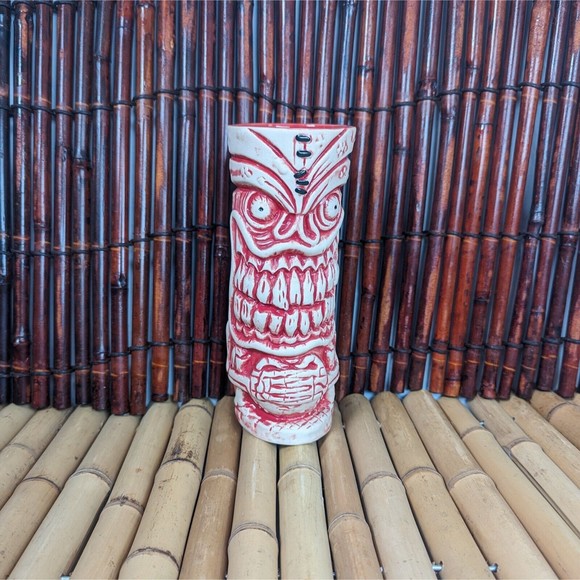 Frankie's Tiki Room Red Coral Lava Letch II Tiki Mug Big Toe Tiki Farm - Picture 1 of 11